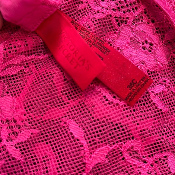 36C Vs Victoria’s Secret Very Sexy Red & Pink Lace lingerie slip baby doll - Picture 12 of 15